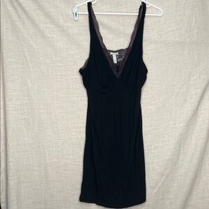 Soma Black and Pink Lace Soft Support Lace Pajama Chemise